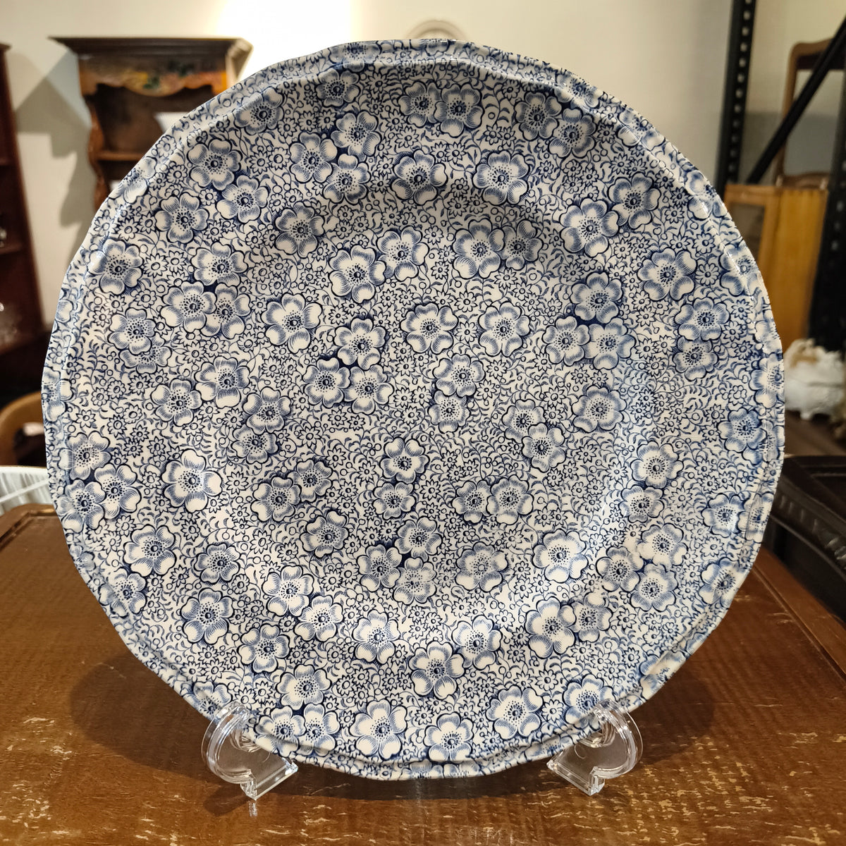 Vintage Enoch Wedgwood "Kensington Chintz" Blue and White Floral Plate