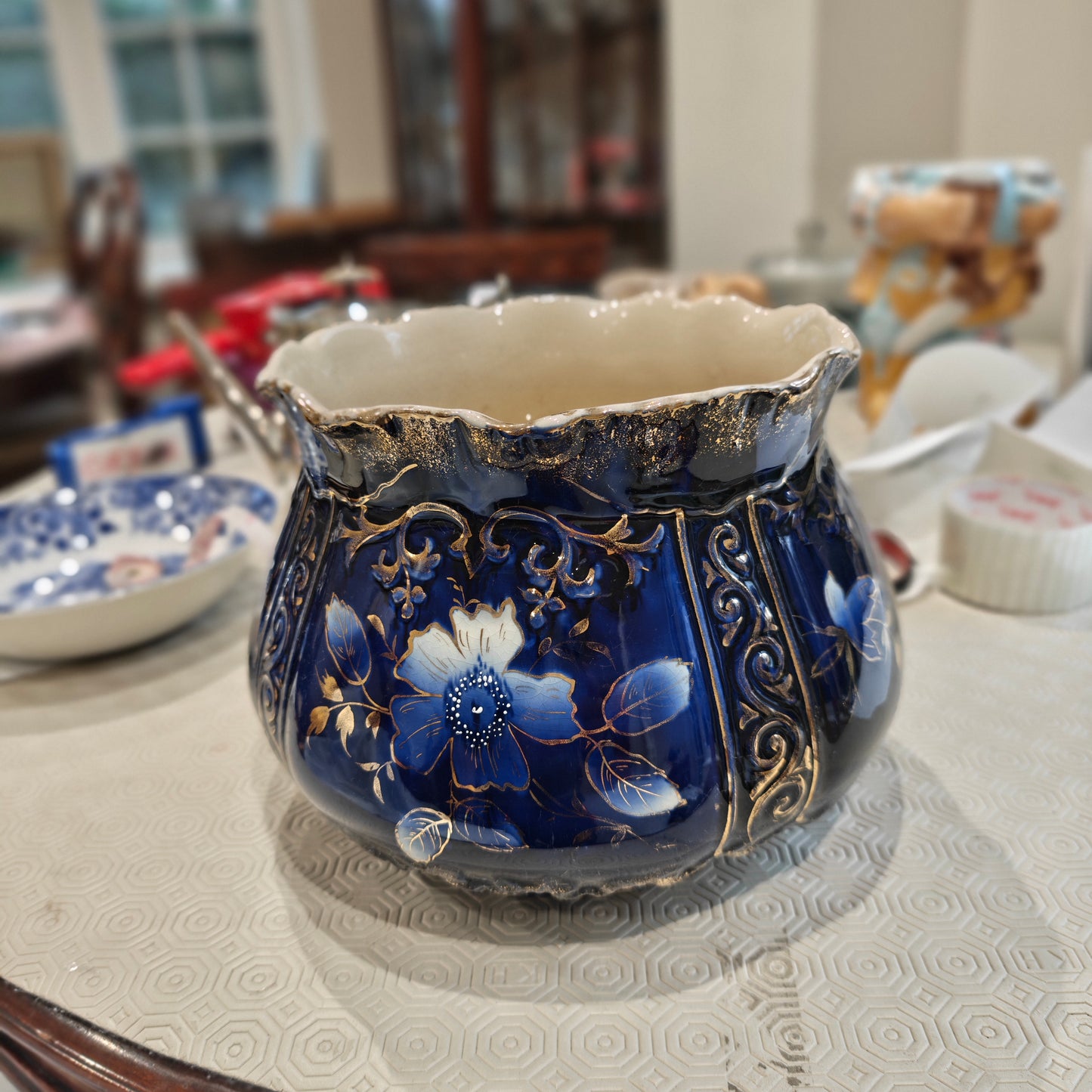 Antique Burslem plant pot - minor defect