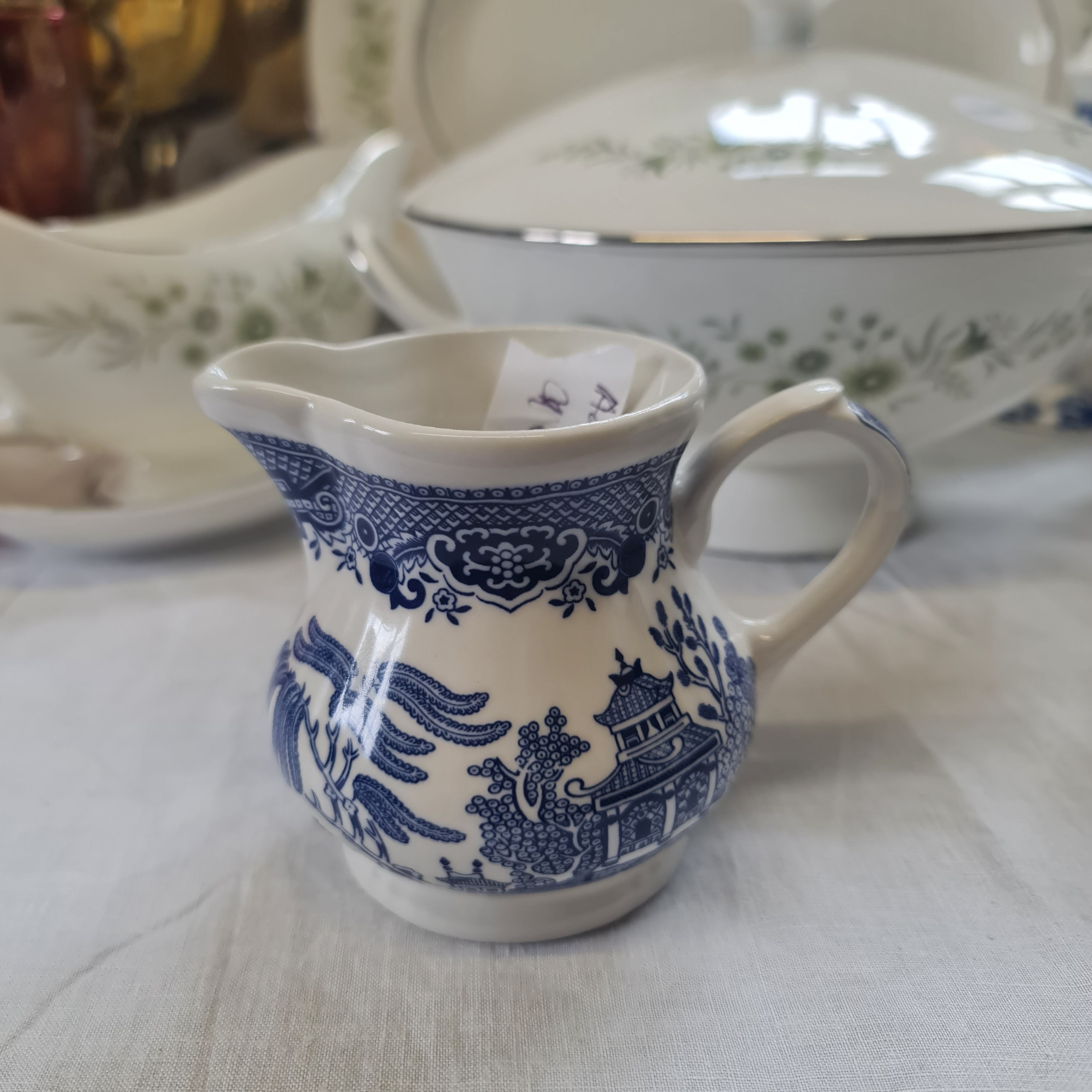 Vintage Churchill blue willow milk jug