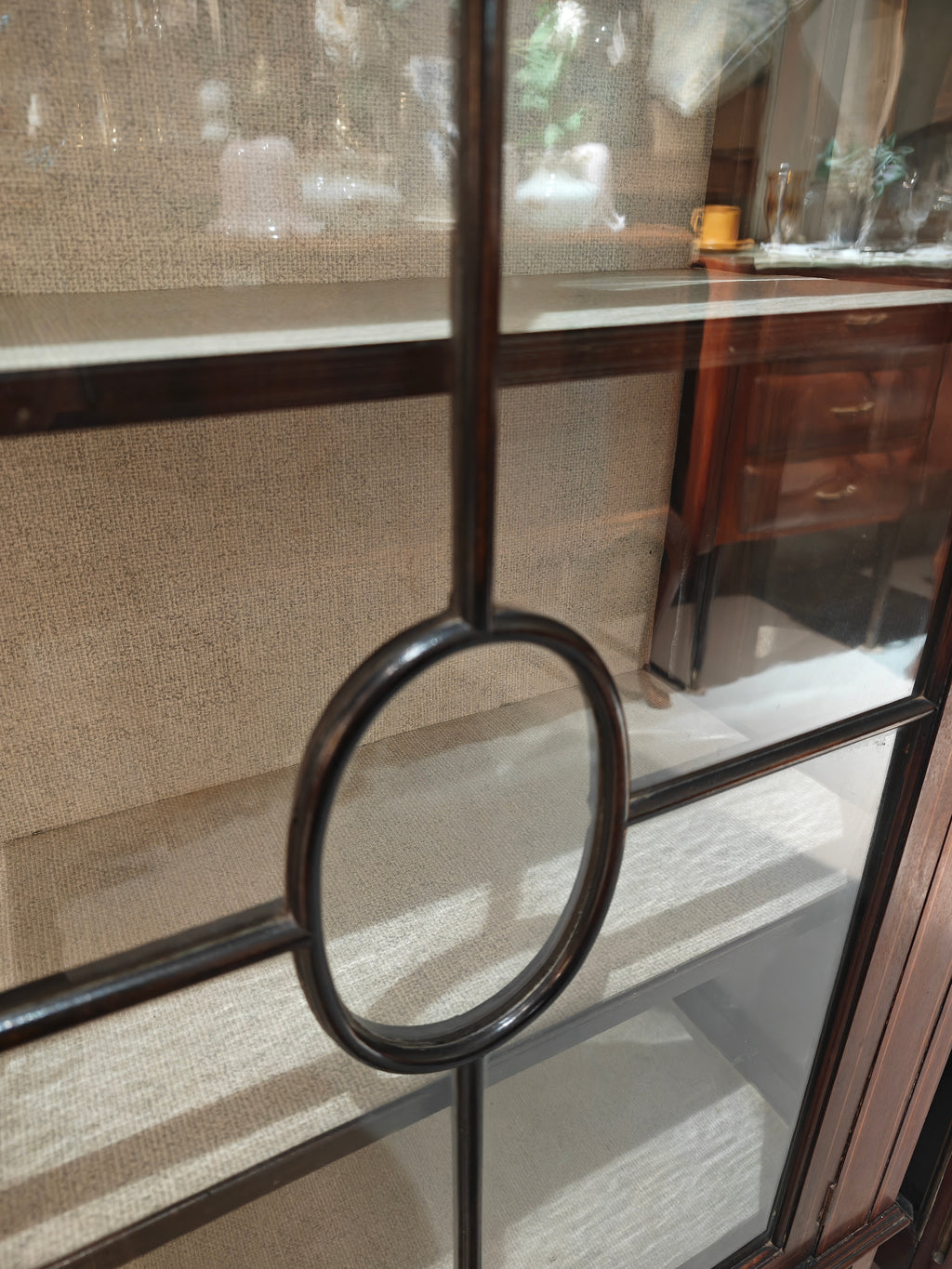 [New Arrival] EDWARDIAN INLAID MAHOGNAY SINGLE DOOR DISPLAY CABINET