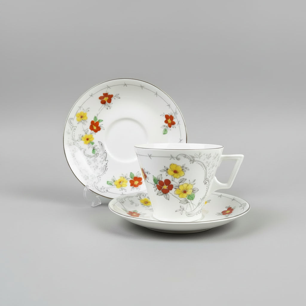 Osborne China "Springdale" Vintage Hand-Painted Teaware