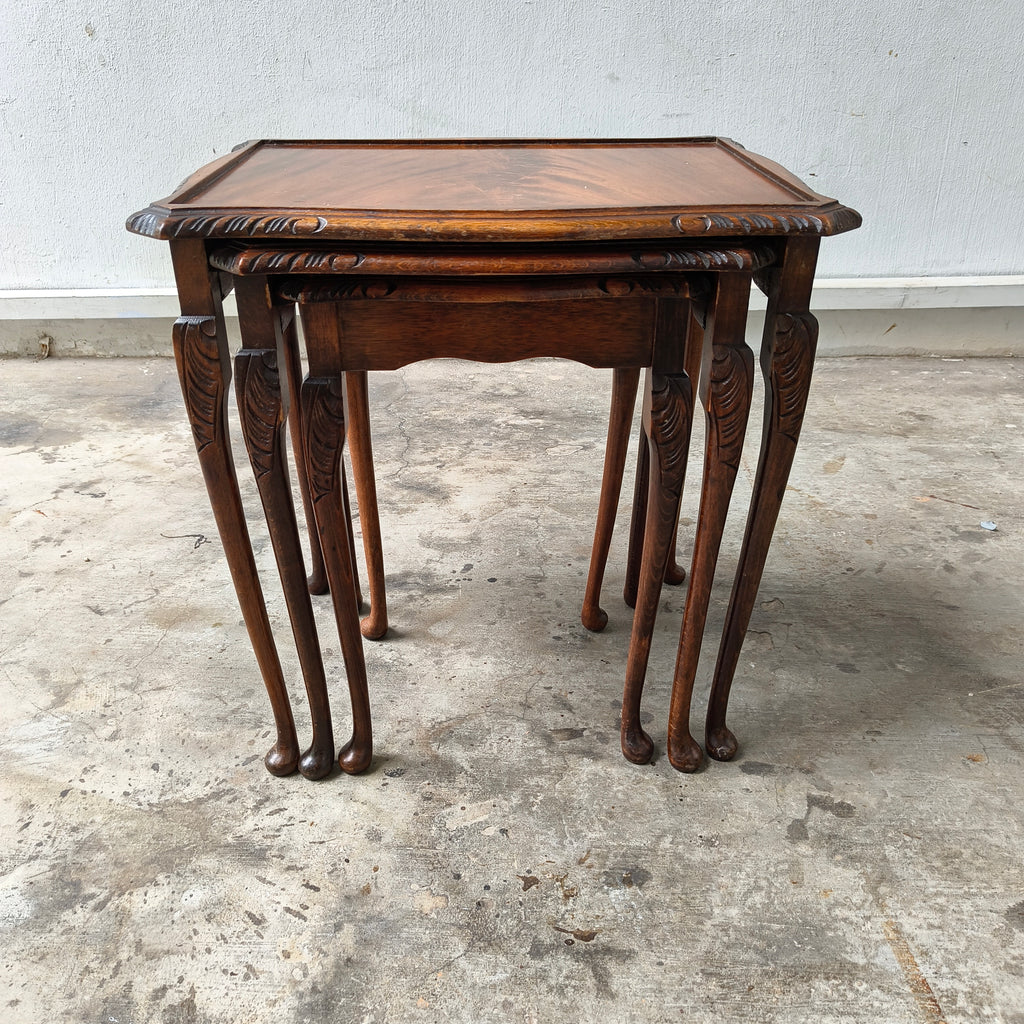 Antique Flame Mahogany Nesting Tables
