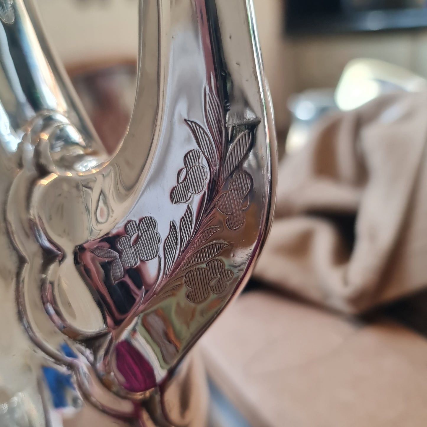 1907 Horace Woodward & Co Sterling Silver tall Coffee pot -855gm