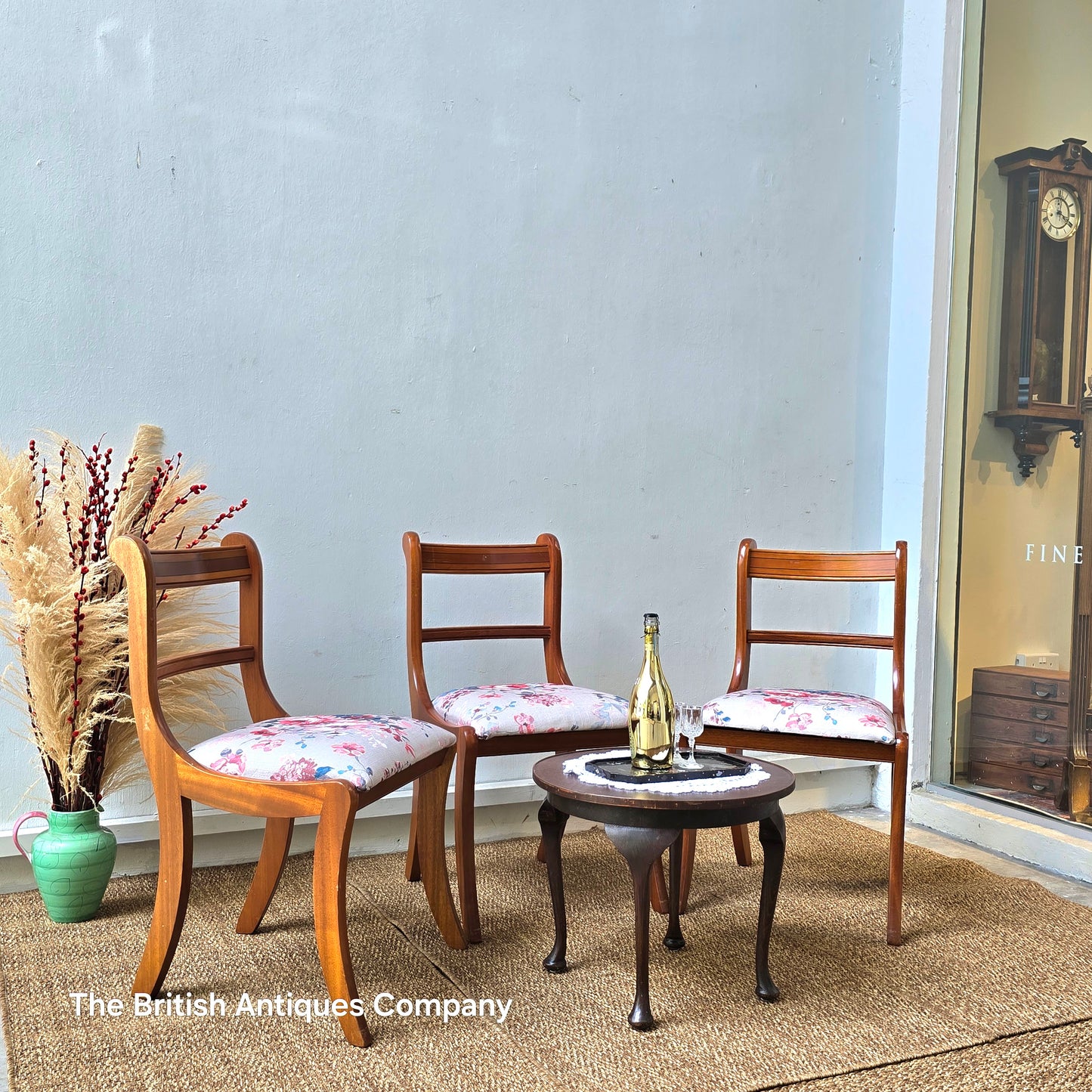 A Vintage teak dinning chair Newly upholstered
