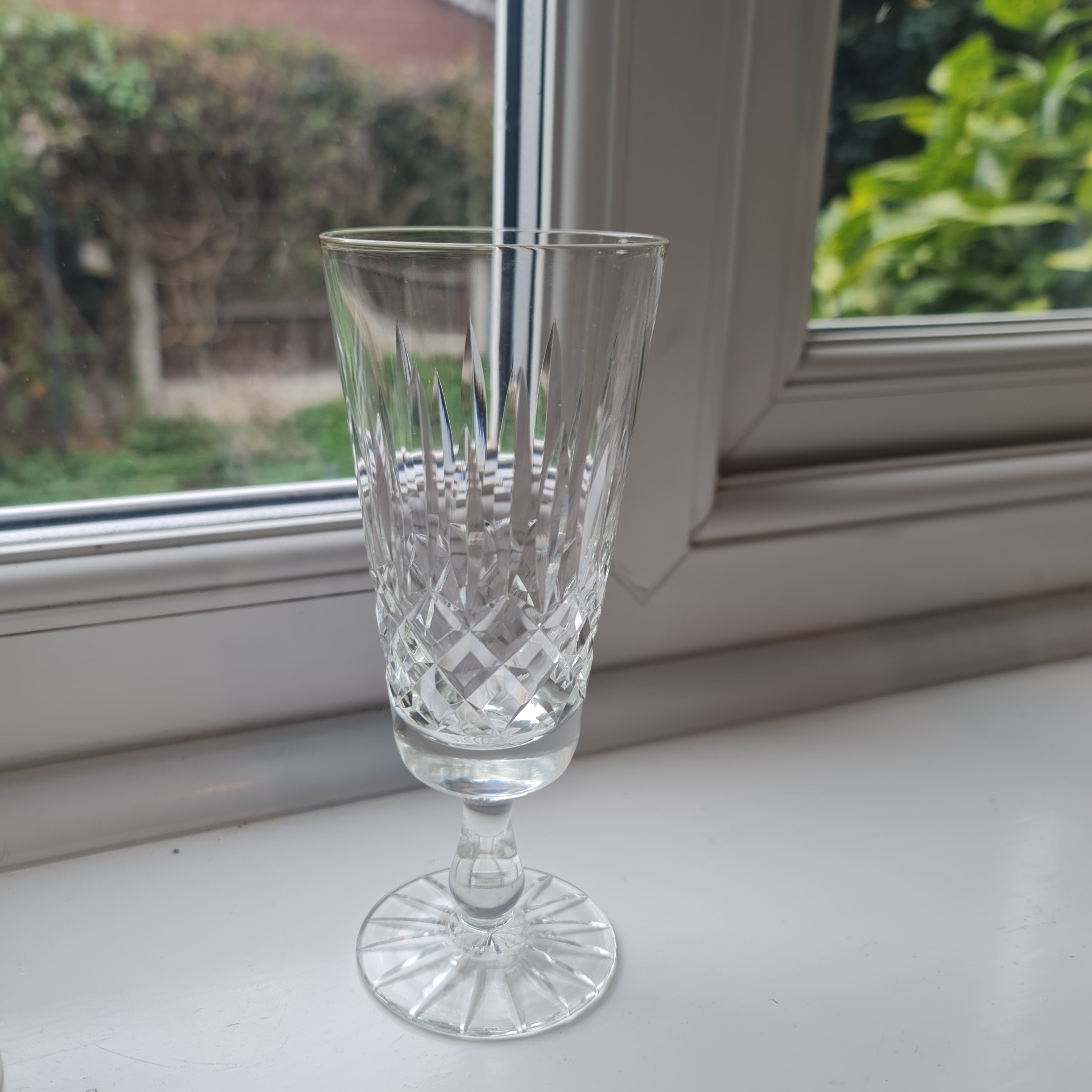 Vintage Crystal / glass tall flute glass