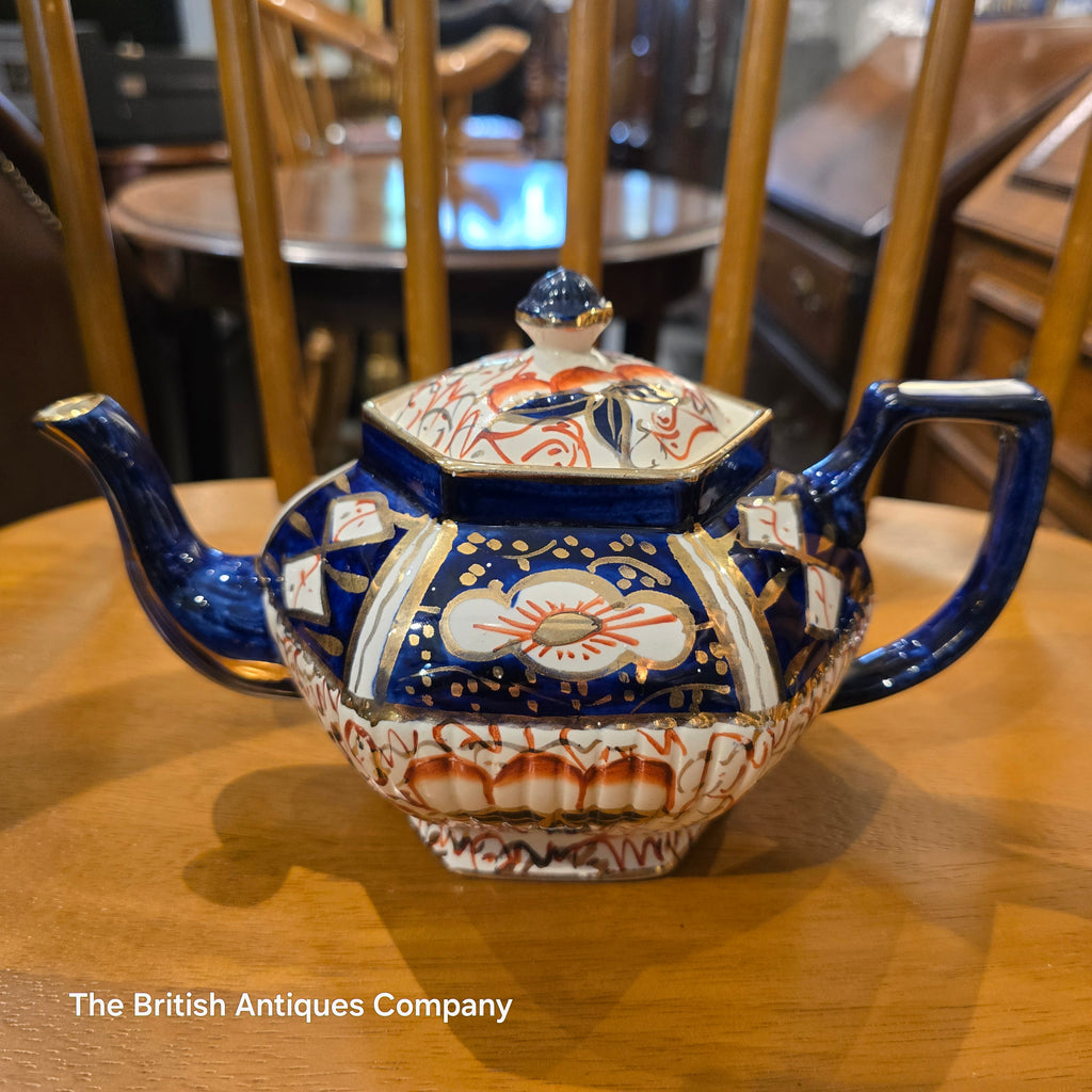 Wade Heath & Co. Imari Palette Hexagonal Teapot, Circa 1930s