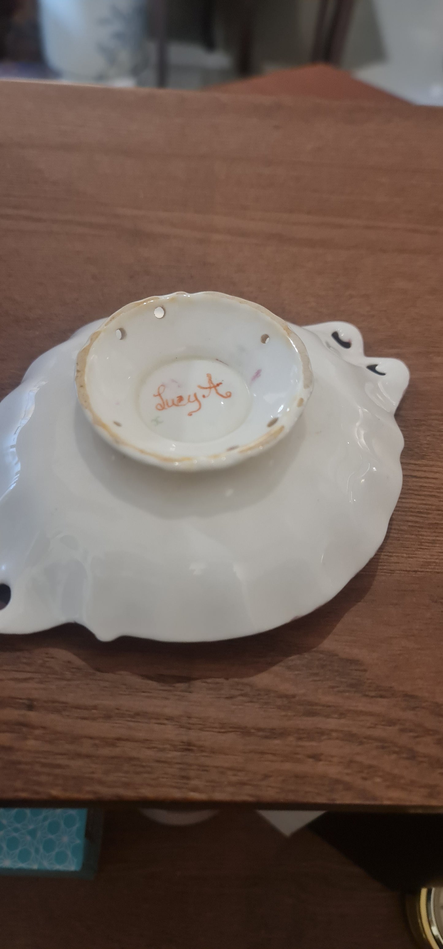 Antique Royal crown derby dish with foot