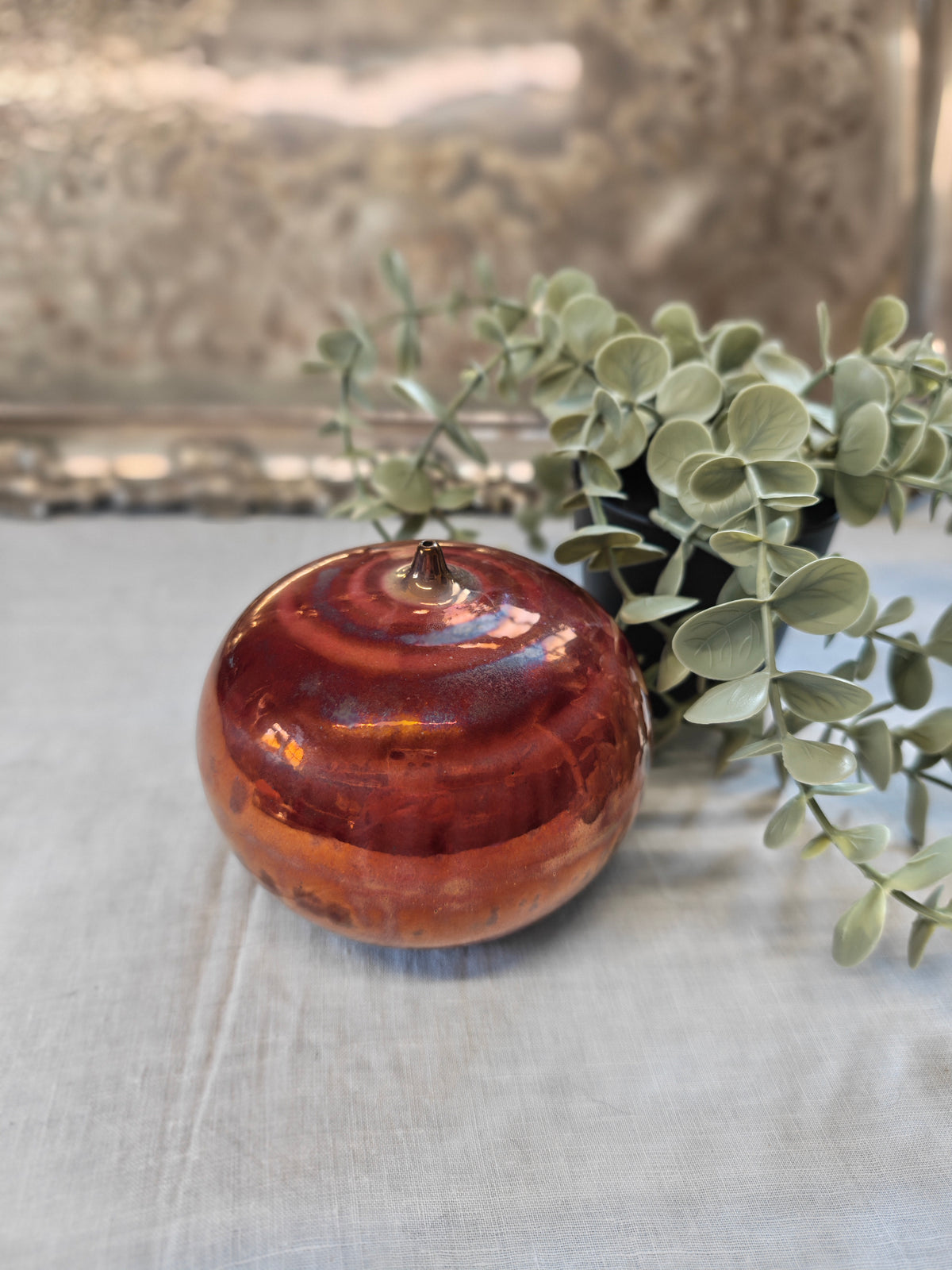 Vintage Lustre ware globe , likely made by Ceràmica Planas Marquès