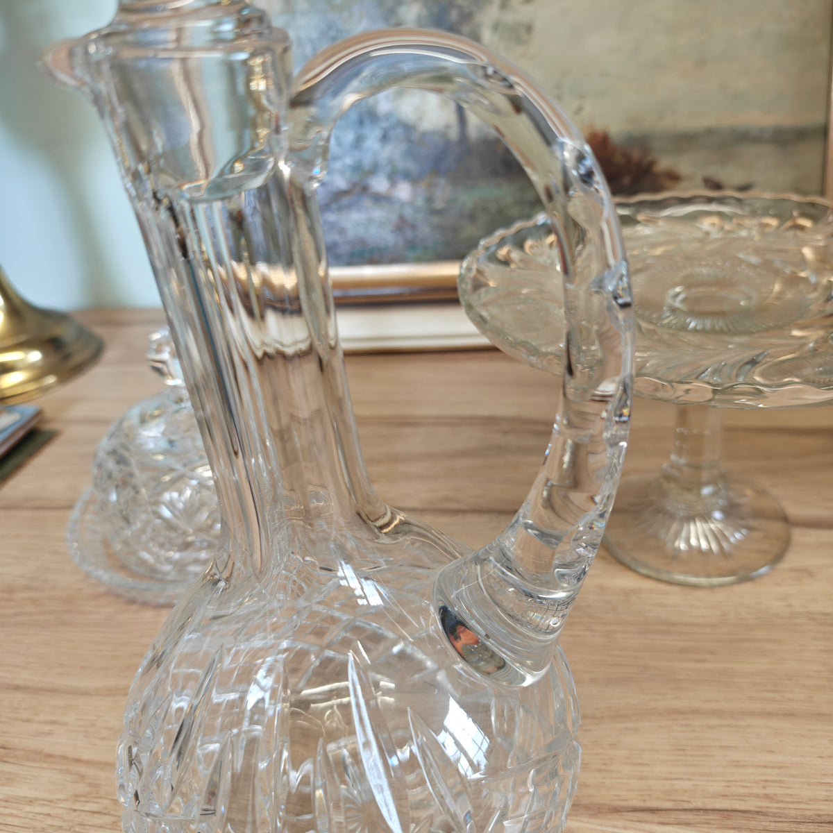 Possible Waterford Crystal handled decanter Glandore pattern