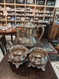 Vintage silver plated teapot set