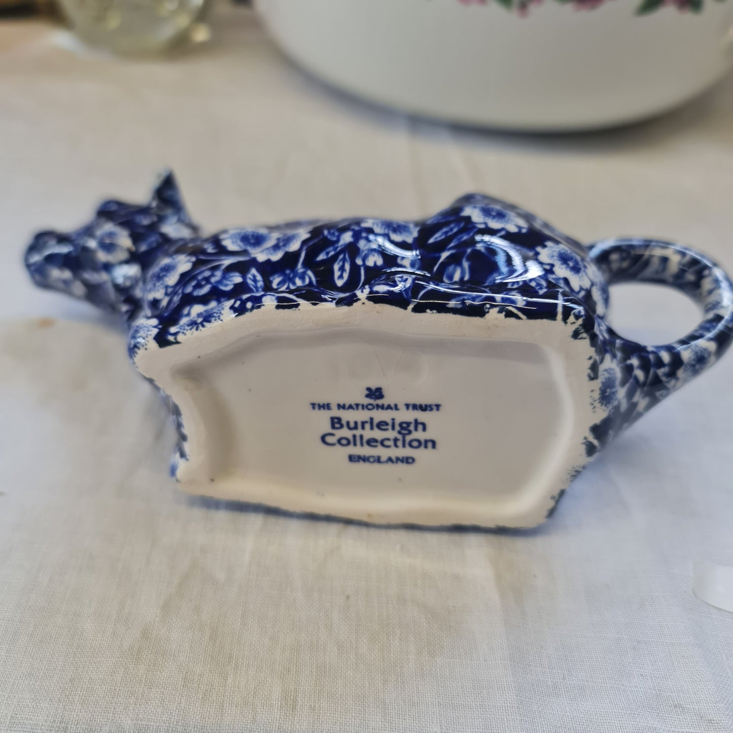 Rare Calico Burleigh Staffordshire Cow Creamer- Milk Jug c1950