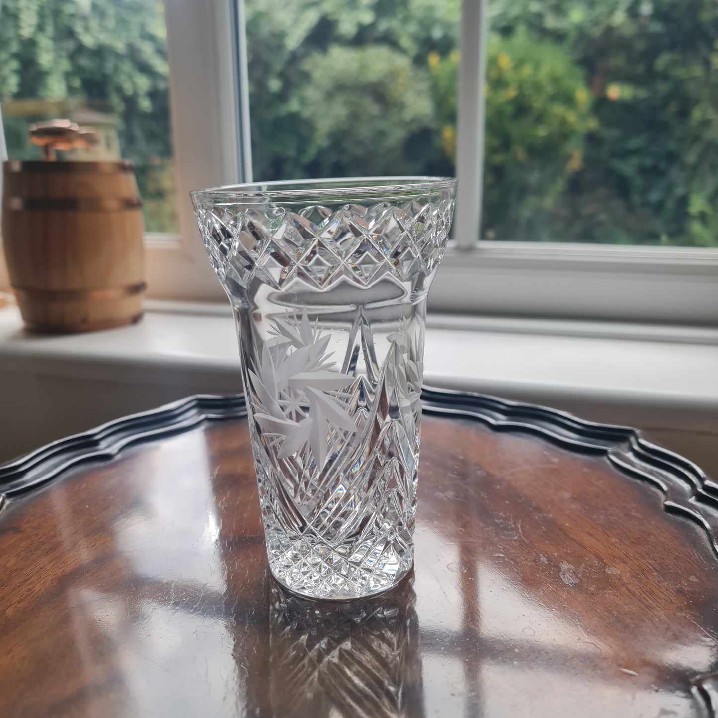 Amazing handcut crystal by Stuart Crystal vase ( waterford's owned)