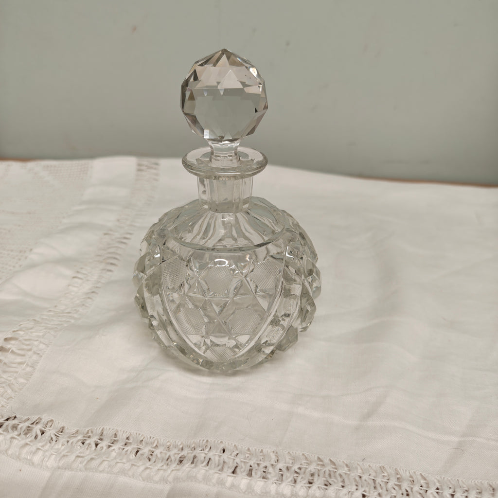 Vintage pressed glass small decanter