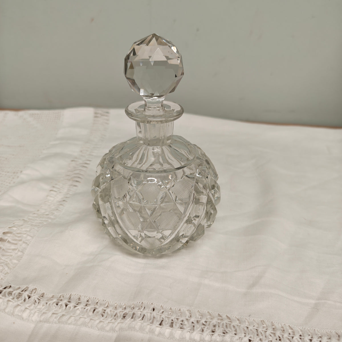 Vintage pressed glass small decanter