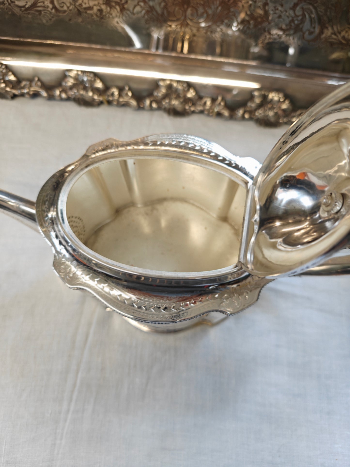 Exquisite Sterling Silver 1867 tea pot Martin Hall & Co London