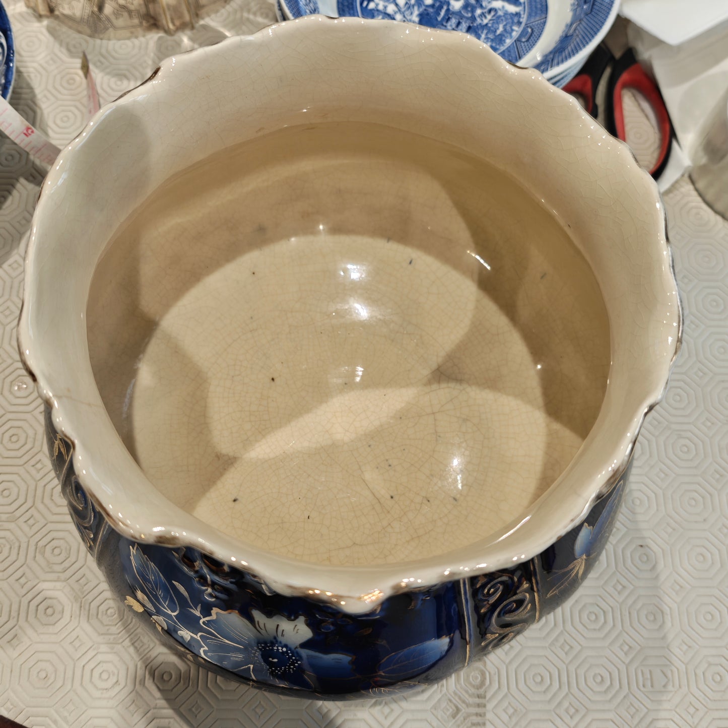 Antique Burslem plant pot - minor defect