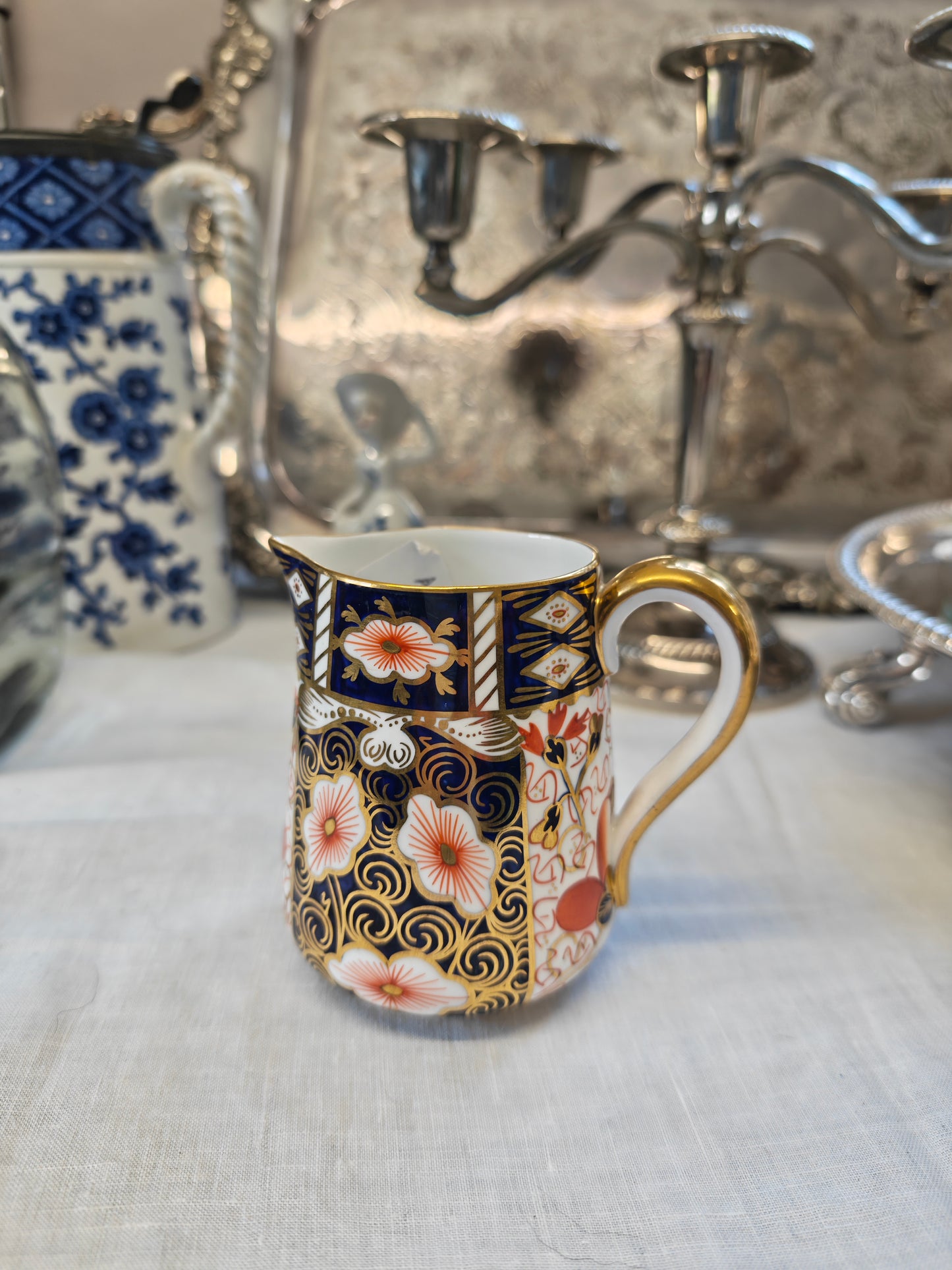 1926 Royal Crown Derby hand painted imari milk jug