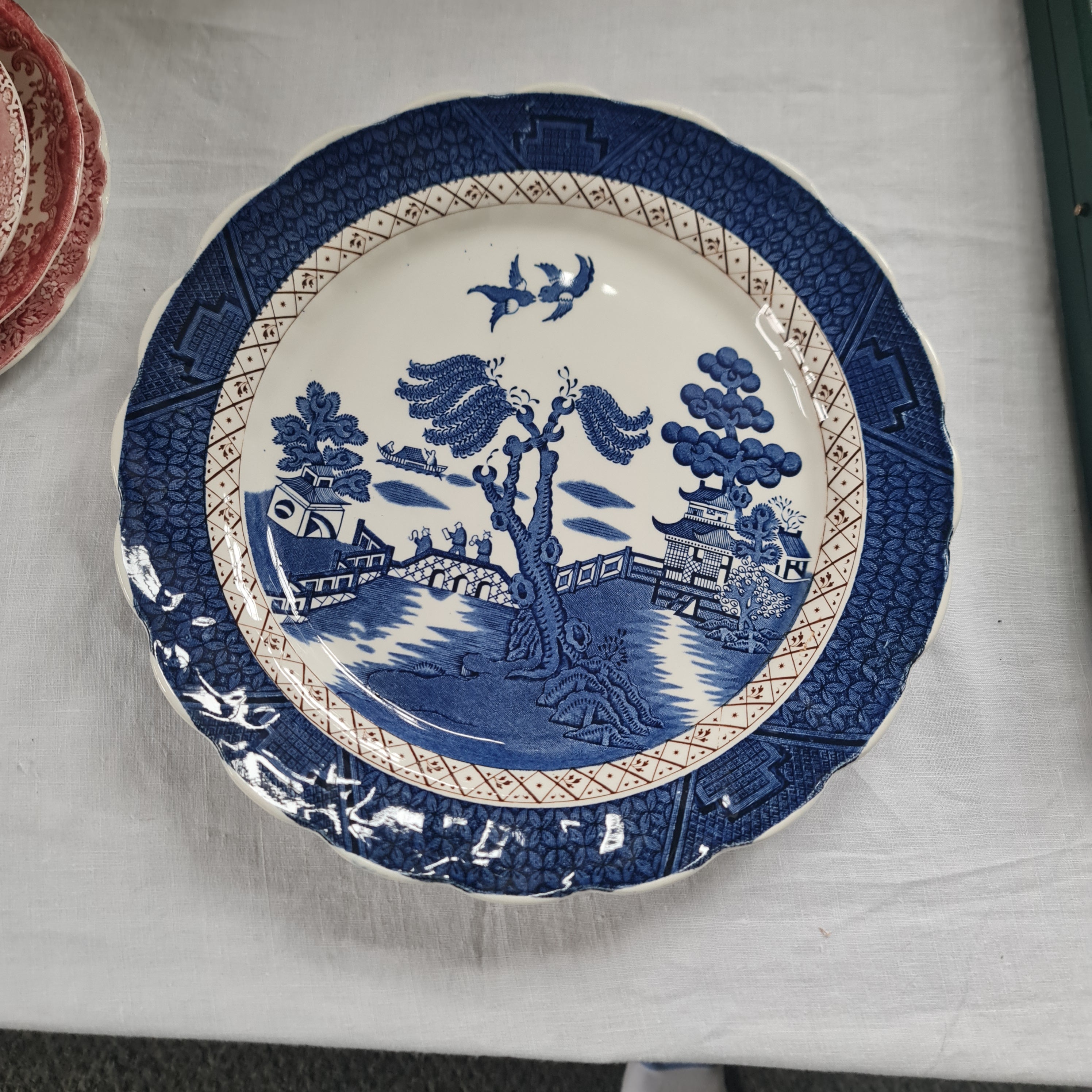 Vintage Booths-Real Old Willow big dinner plate