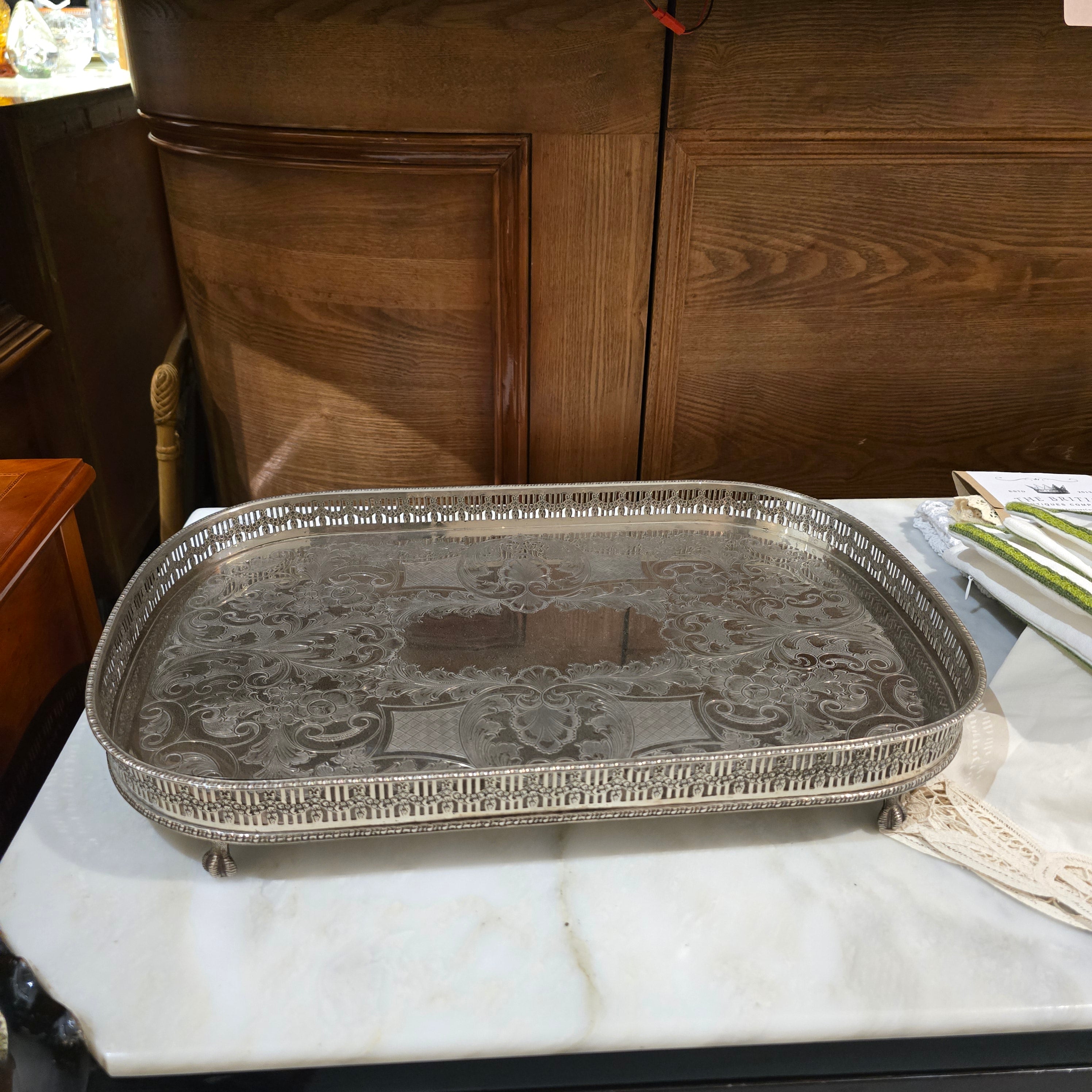 Silver Plated rectangle shape tray