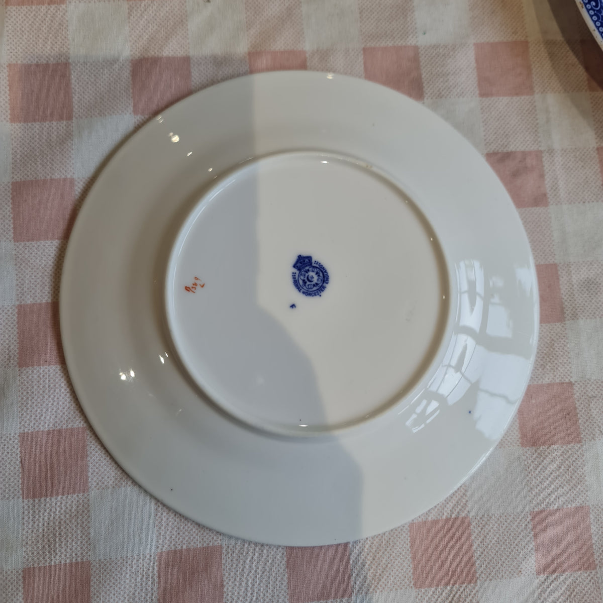 Royal Worcester Blue willow pearlware 20 cm plate