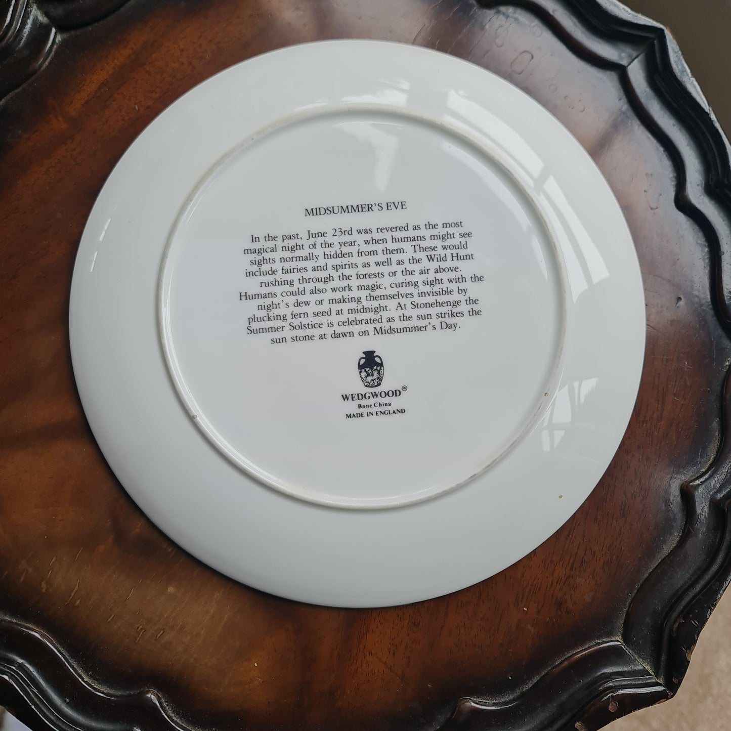Wedgwood midsummer's eve decorating plate- limited edition