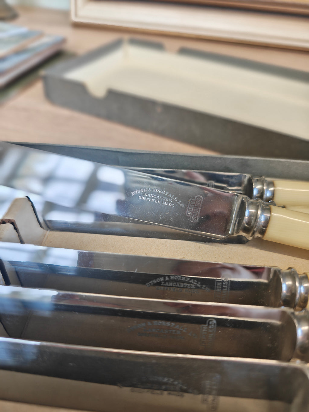 Dyson & borsf fall ltd Sheffield stainless steel butter knife with bone handle