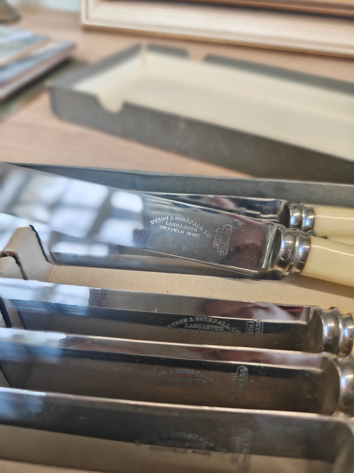 Dyson & borsf fall ltd Sheffield stainless steel butter knife with bone handle