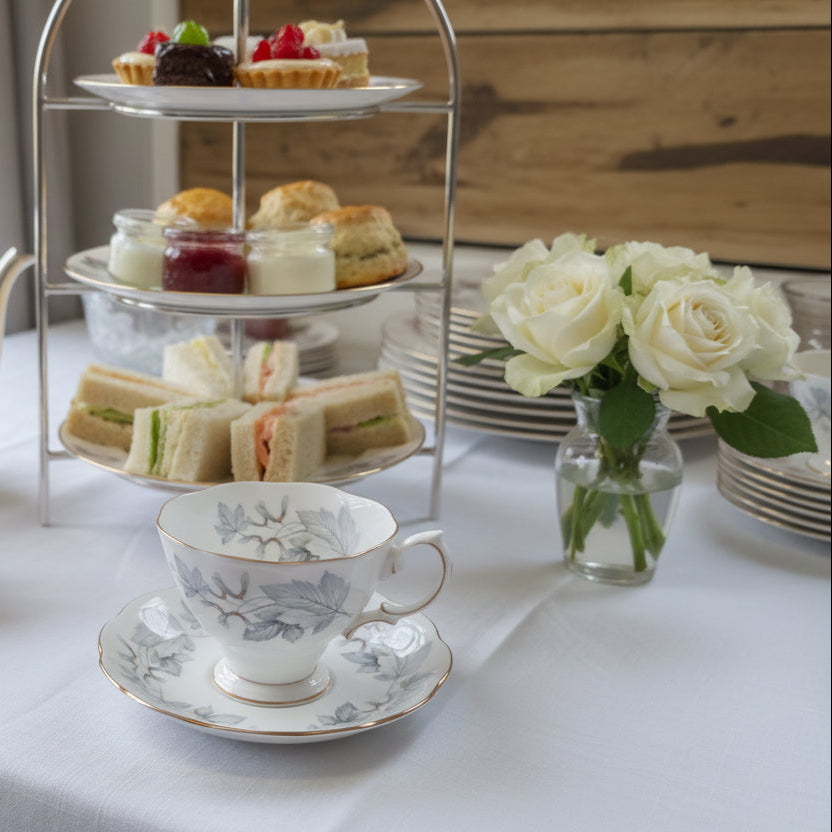 Royal Albert Fine Bone China Tea Set - Silver Maple
