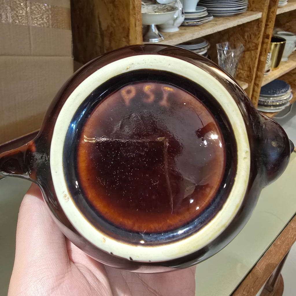 Handthrown Vintage Ceramic Personal Teapot - PSI