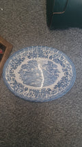 Vintage Churchill blue and white big platter - 37 x 29 cm