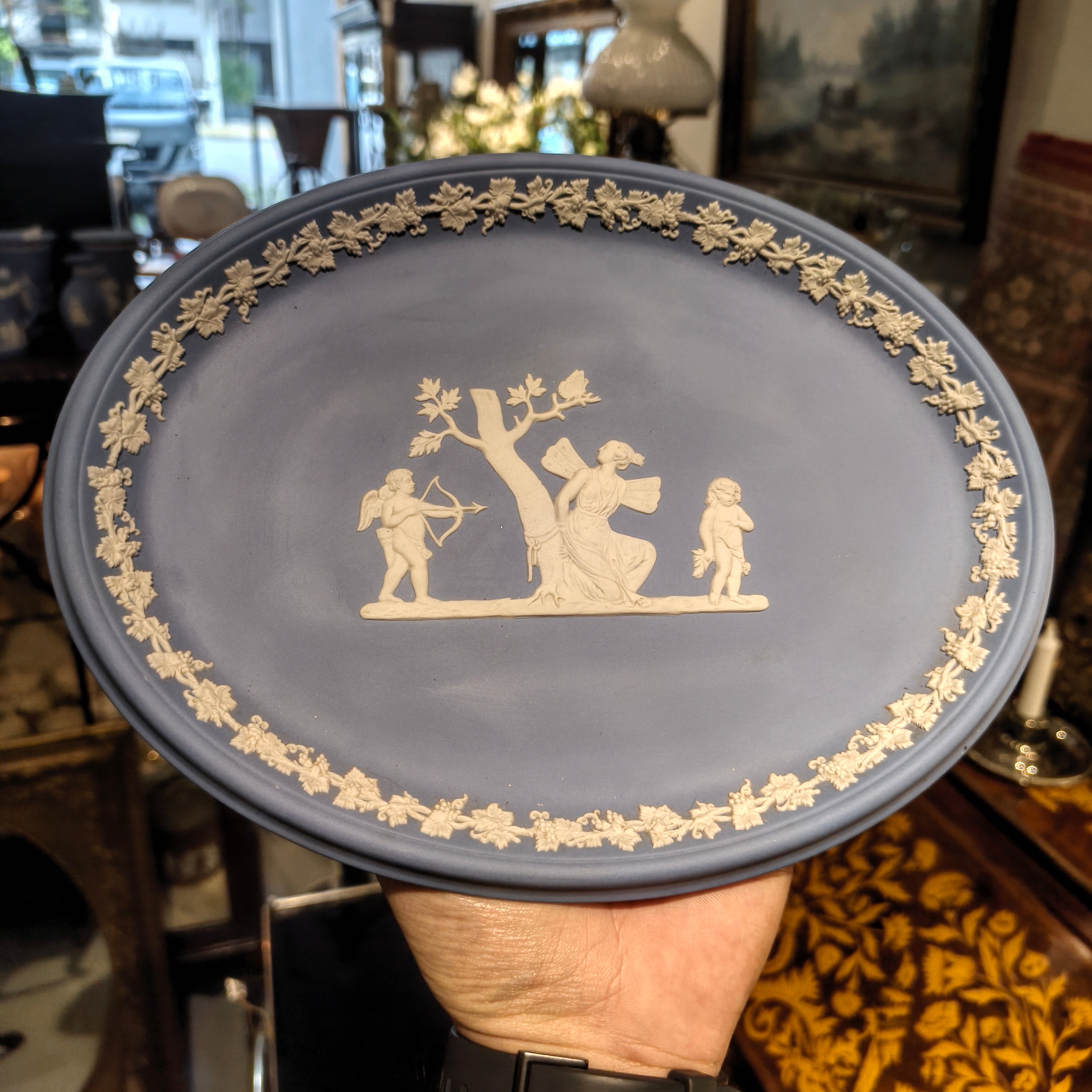 [Aug New Arrival] Wedgwood Jasperware Vintage Oval Dish