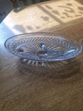 Vintage pressed glass Footed bowl