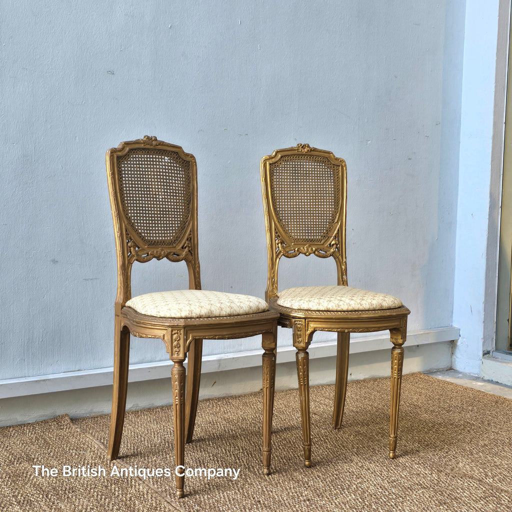Pair of Victorian French Petite Chairs