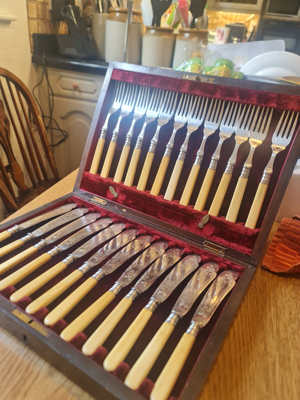 Victorian high grade silver plated cutlery by Joseph Haywood &Co