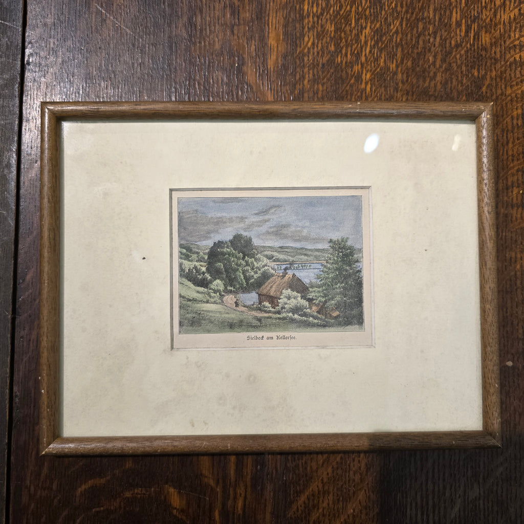 Vintage Watercolour Painting of a Landscape - Sielbeck am Kellersee