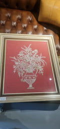 Vintage big embroidery wall art