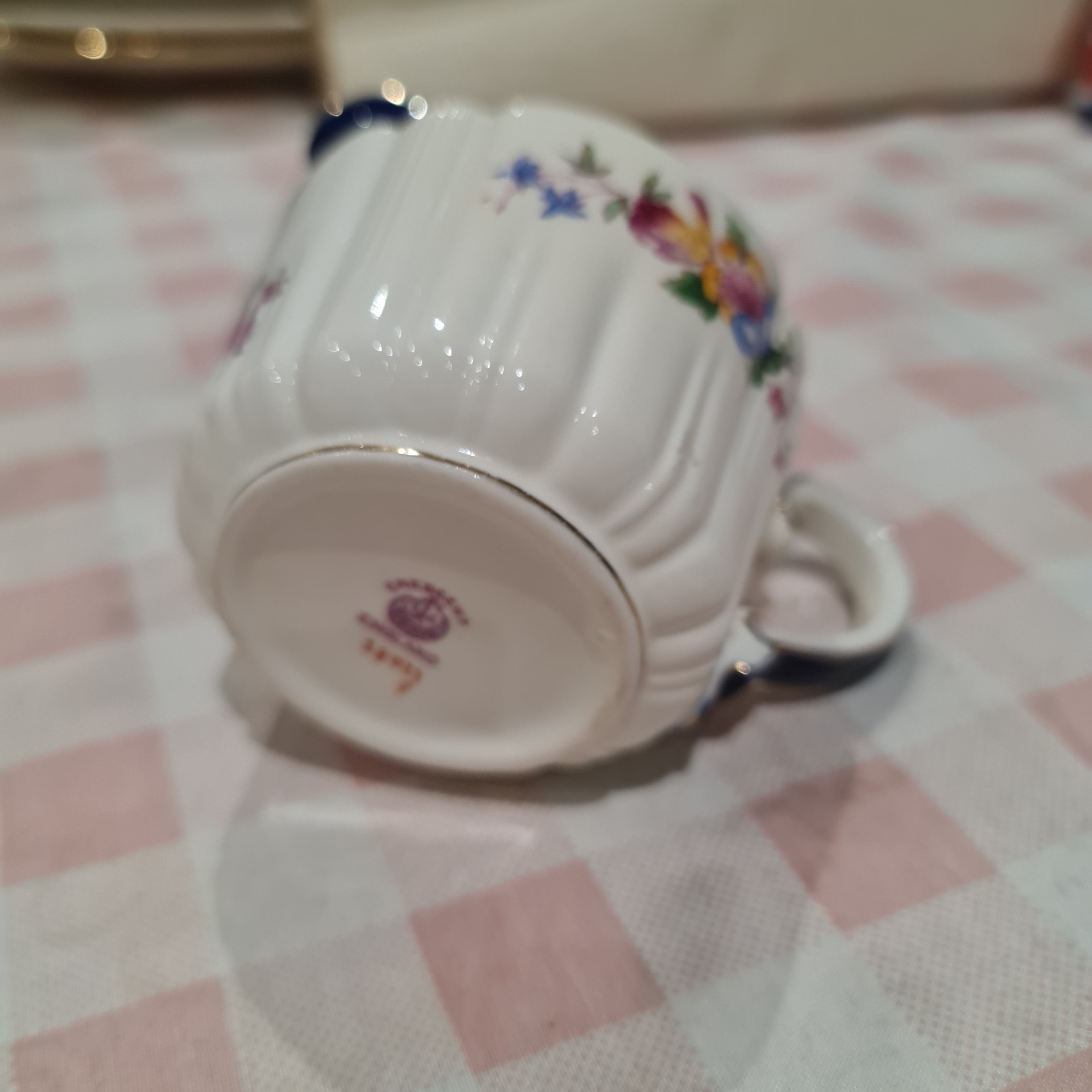 Vintage Crescent fine bone china tea set /milk jug/ sugar bowl