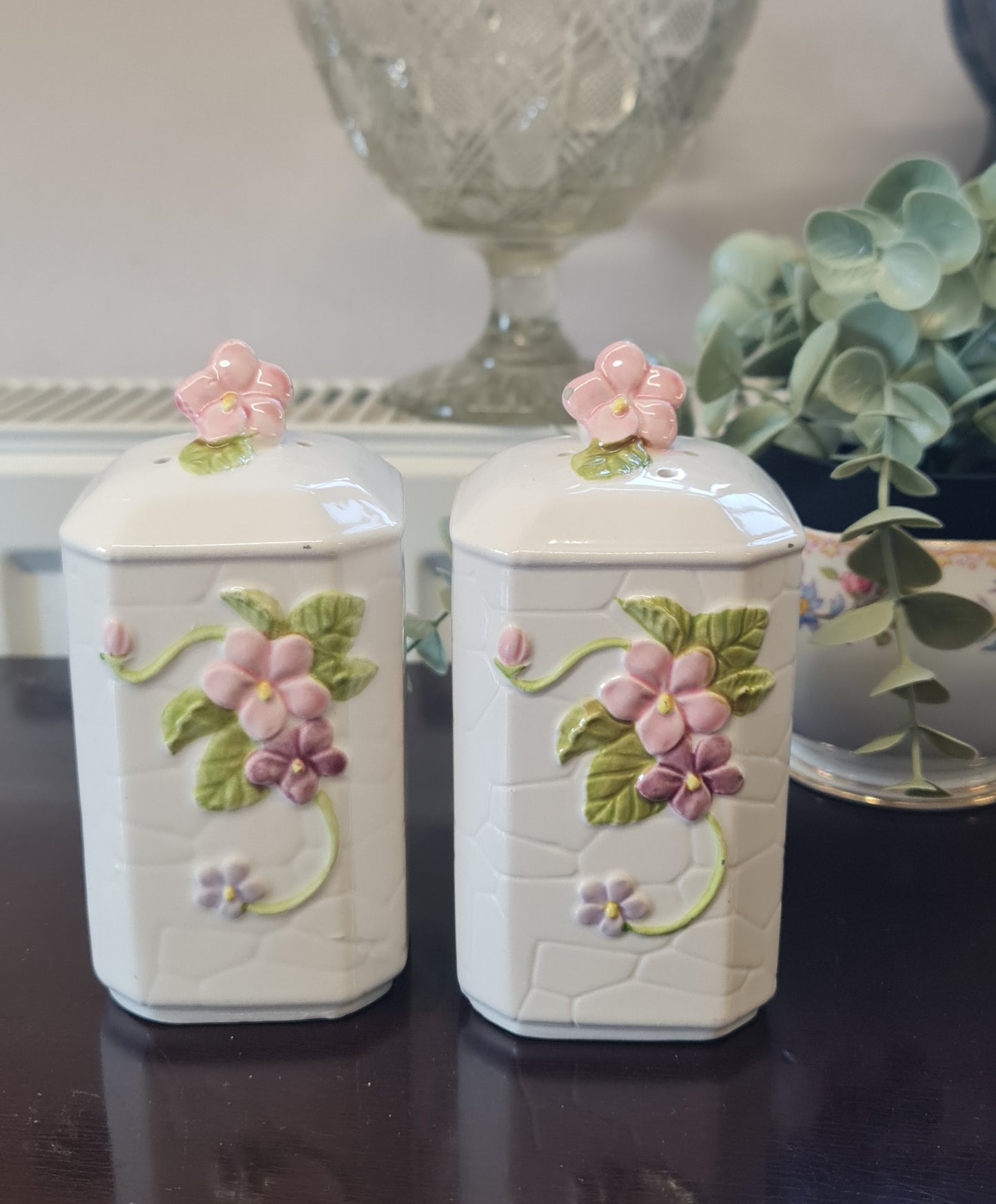 A Pair of lovely made in japan salt abd pepper canister