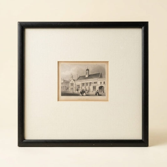 "Grays Inn Hall" John Tallis - Steel Engraving - 1851