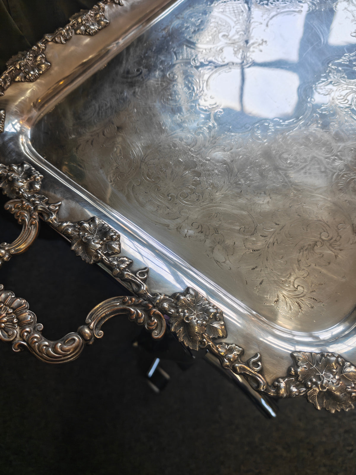 Victorian Rococo Revival style two-handled grand butler's tea tray