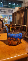 Antique Staffordshire Copper Lustreware handpainted pitcher/jug.
