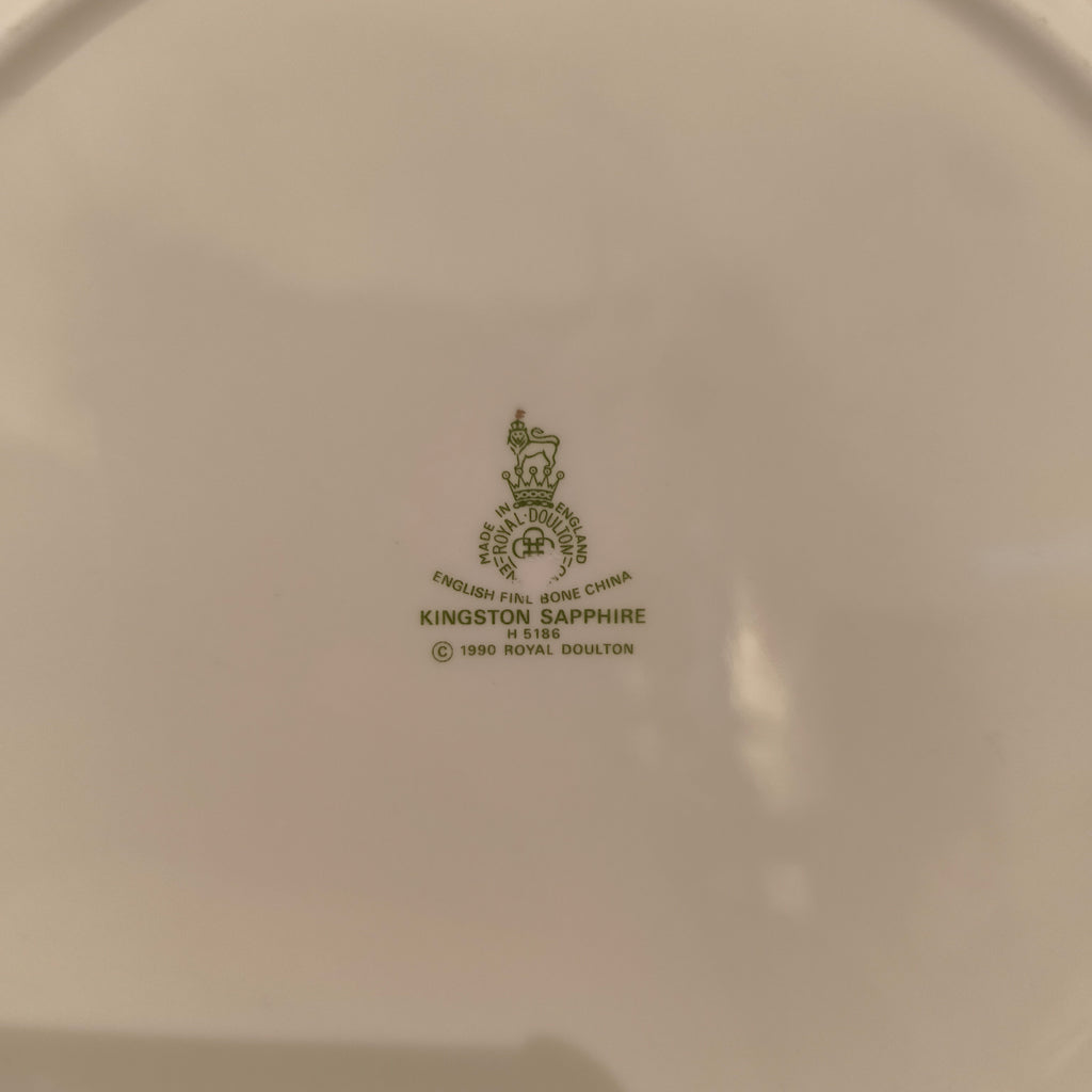 Royal Doulton "Kingston Sapphire" Dinner Plate, 27cm – English Fine Bone China, c.1980