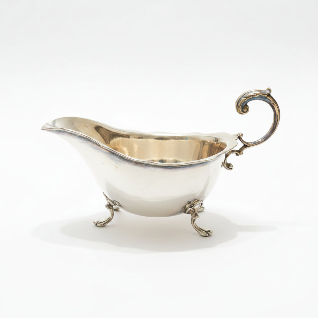 Mapping and Web high grade silver plated cream jug