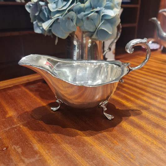 Mapping and Web high grade silver plated cream jug