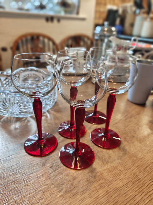 5 x Gorgeous high temperature feet drink glass