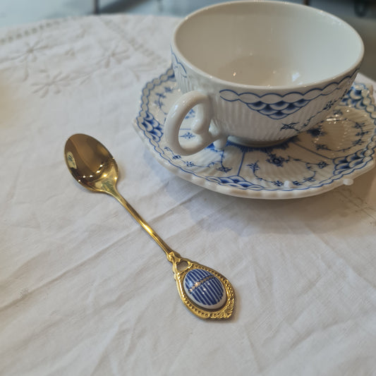 Vintage Stainless steel spoon (Blue Stripe)