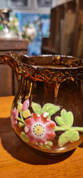 Antique Staffordshire Copper Lustreware handpainted pitcher/jug.