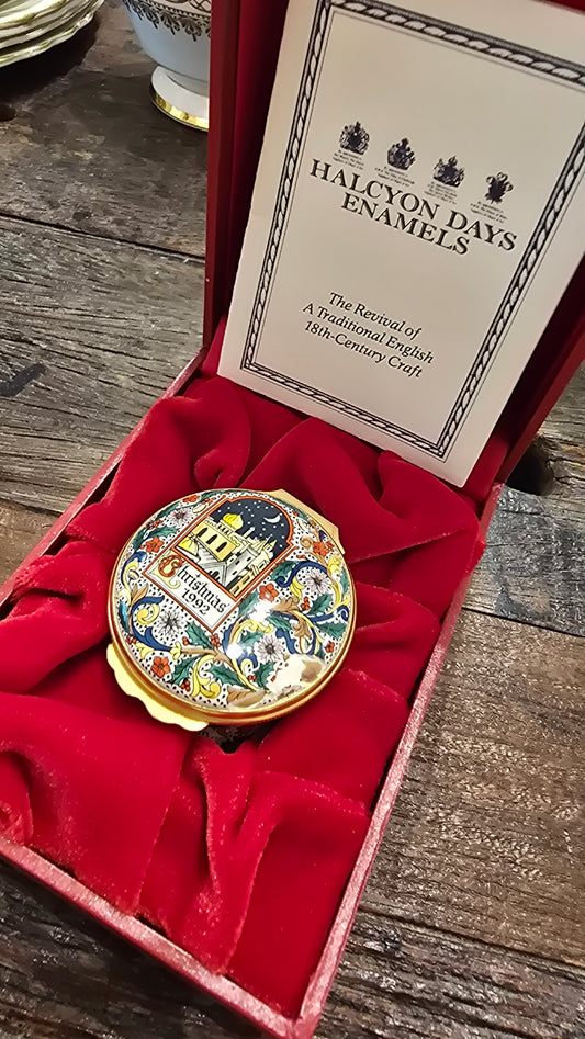 Halcyon Days Enamels Christmas 1992 Box