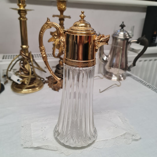 Antique Gold Plated Claret Carafe circa-1900