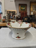 VINTAGE ROYAL ALBERT OLD COUNTRY ROSE LARGE FLUTED FOOTED BOWL
